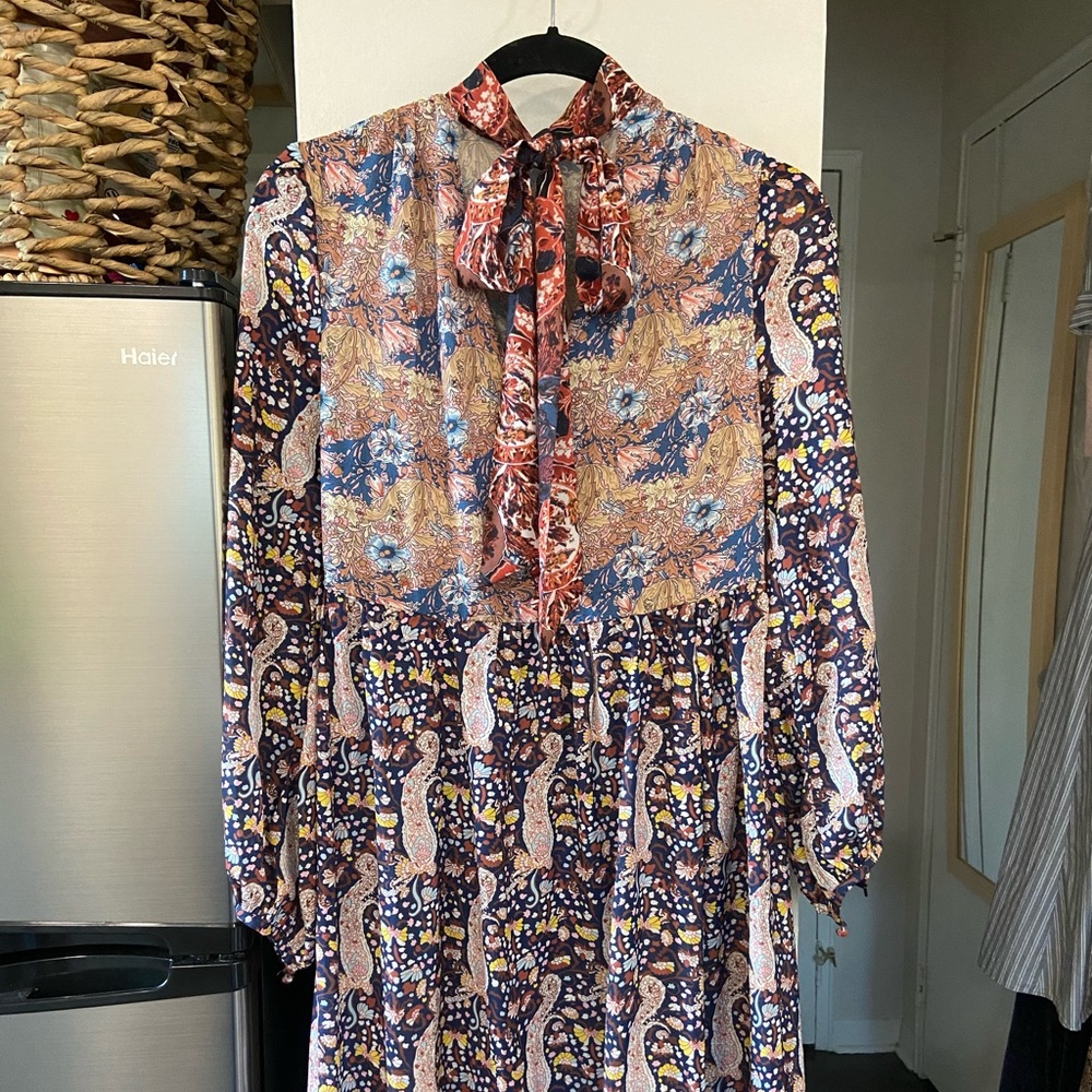 1970s MIDI Dress with Pattern